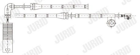 BMW Датчик торм. колодок передн. 3 E46 jurid 581381
