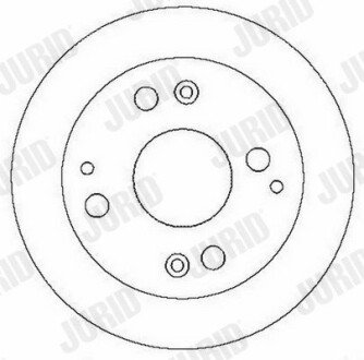 HONDA Гальмівний диск задн.Accord VI 98- D260 jurid 562282JC