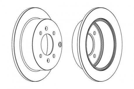 Задній гальмівний (тормозний) диск jurid 563042JC
