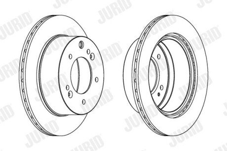 KIA Гальмівний диск задн. Sorento 02- jurid 562895JC1