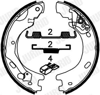 LANDROVER Щеки ручного тормоза Discovery III,IV,Range Rover Sport 05- jurid 362634J