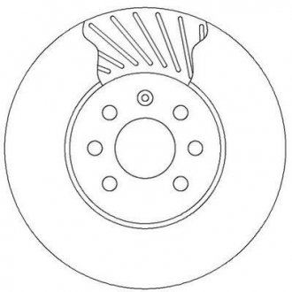 OPEL Диск тормозной передн.вентилир.Astra H,Combo,Meriva 03- jurid 562315JC