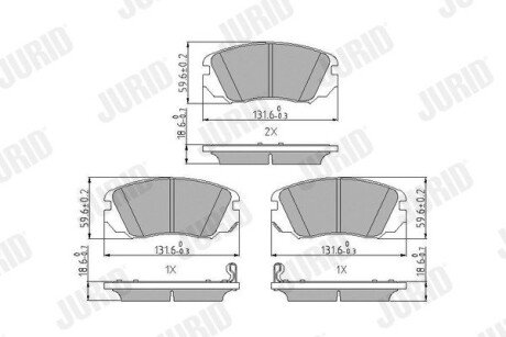 Тормозные кол. пер. Opel Insignia 08- jurid 573269J на Сааб 9 5