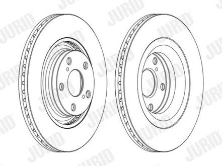 TOYOTA Диск гальмівний передн.Avensis 2.0D-4D/2.2D-4D 08- jurid 562726JC-1