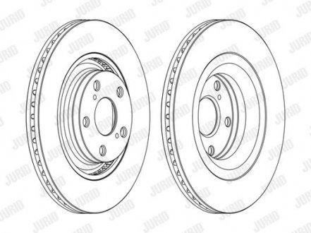 TOYOTA Диск гальмівний передн.Avensis 2.0D-4D/2.2D-4D 08- jurid 562726JC-1