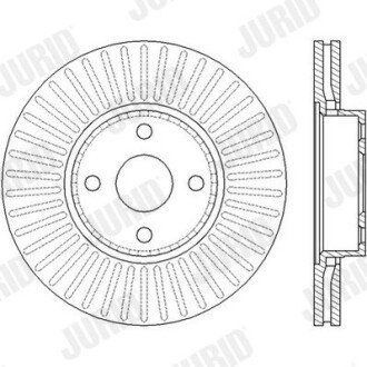 TOYOTA Тормозной диск передн.Corolla 02- /275/ jurid 562436JC