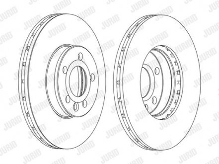 VW Диск гальмівний передний Sharan,T4,Ford Galaxy,Seat Alhambra jurid 562382JC1