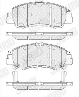 Передние тормозные колодки jurid 574128J