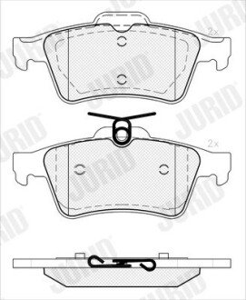 Колодки ручного (стоячого) тормоза jurid 574130J