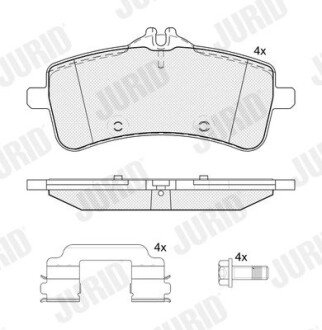 Колодки ручного (стоячого) тормоза jurid 574138J на Мерседес S-Class w223/V223