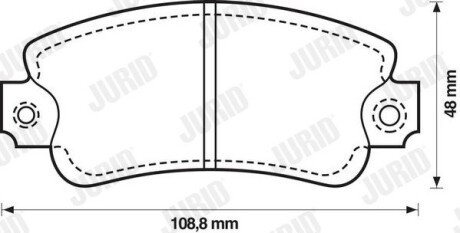 Передние тормозные колодки jurid 571297J