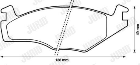 Передние тормозные колодки jurid 571317J