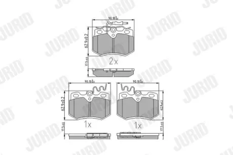 Передние тормозные колодки jurid 571320J