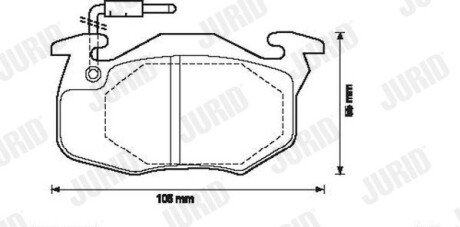 Передние тормозные колодки jurid 571524J