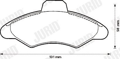 Пружина тормозных колодок jurid 571726J