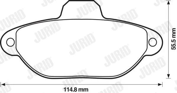 Передні тормозні (гальмівні) колодки Jurid 571749J (фото 1)