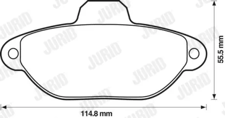 Передні тормозні (гальмівні) колодки Jurid 571749J