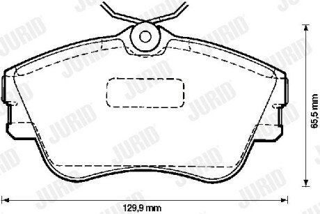Передні тормозні (гальмівні) колодки jurid 571847J