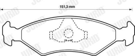 Передние тормозные колодки jurid 571914J