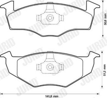 Передні тормозні (гальмівні) колодки jurid 571939J