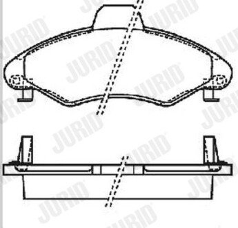 Передние тормозные колодки jurid 571964J на Форд Эскорт