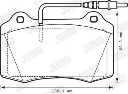 Передние тормозные колодки jurid 571999J