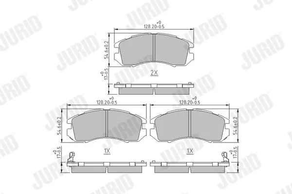 Передні тормозні (гальмівні) колодки Jurid 572275J (фото 1)