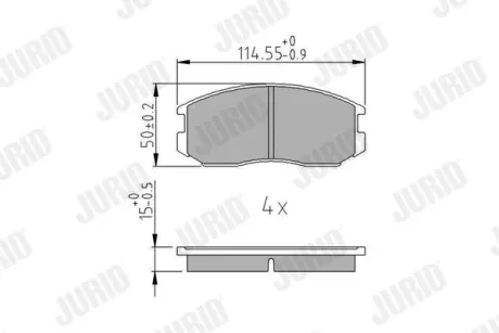 Передние тормозные колодки jurid 572375J