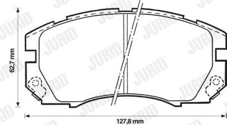 Передние тормозные колодки jurid 572377J на Субару Легаси