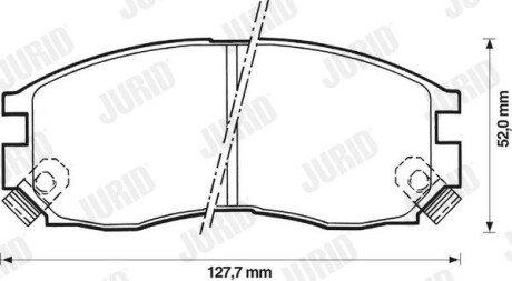 Передние тормозные колодки jurid 572381J