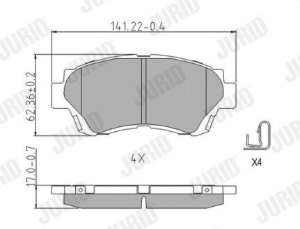 Передние тормозные колодки jurid 572392J