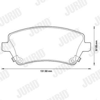 Передние тормозные колодки jurid 572491J