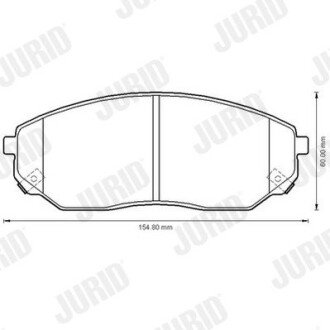 Передние тормозные колодки jurid 572511J на Мазда 626 gc