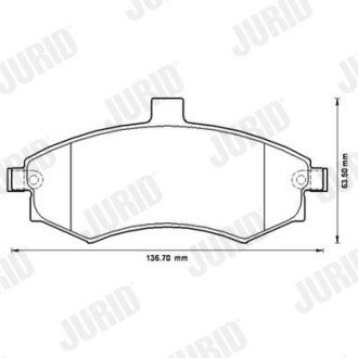 Передние тормозные колодки jurid 572513J