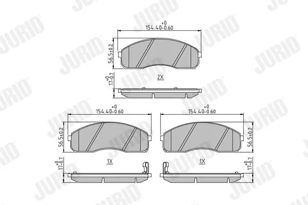 Передние тормозные колодки jurid 572532J