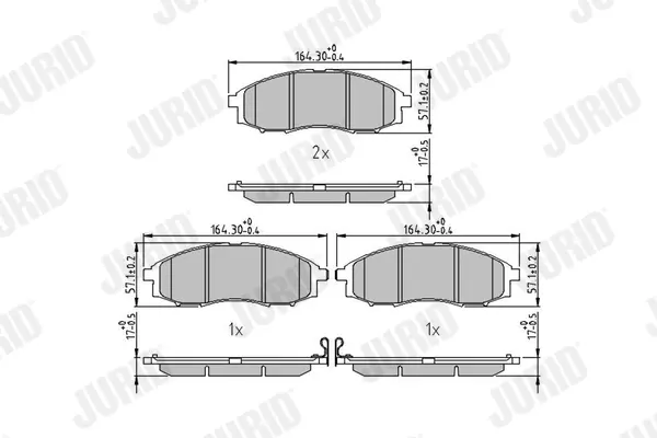 Передние тормозные колодки jurid 572551J