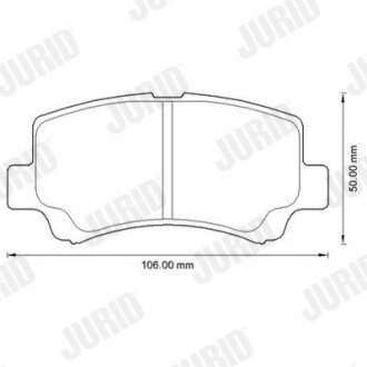Передні тормозні (гальмівні) колодки jurid 572589J