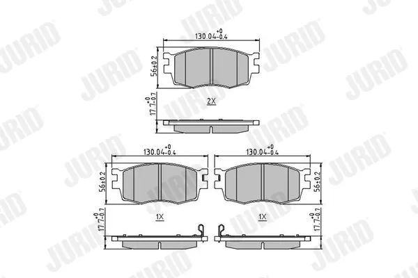 Передні тормозні (гальмівні) колодки Jurid 572593J (фото 1)