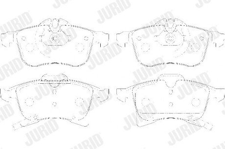 Передні тормозні (гальмівні) колодки jurid 573153D