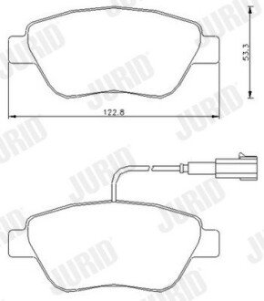 Передні тормозні (гальмівні) колодки jurid 573164J