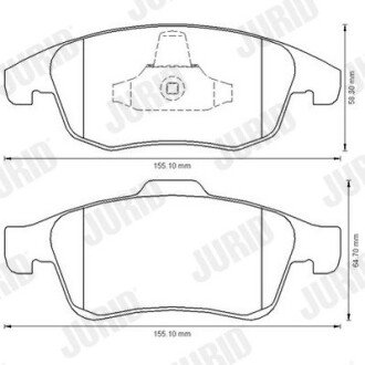 Передние тормозные колодки jurid 573192JC