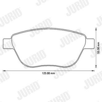 Передні тормозні (гальмівні) колодки jurid 573204J