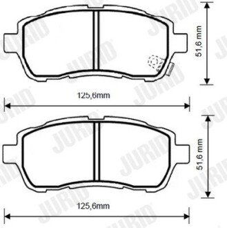 Передние тормозные колодки jurid 573249J