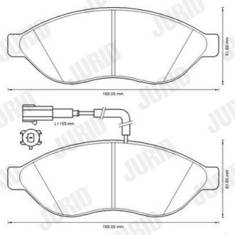 Передние тормозные колодки jurid 573260J