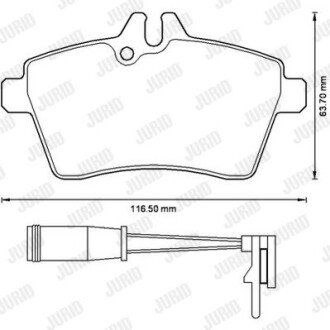 Передние тормозные колодки jurid 573265JC