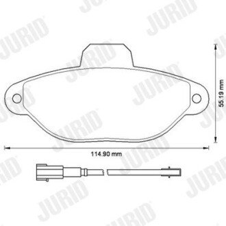 Передние тормозные колодки jurid 573267J