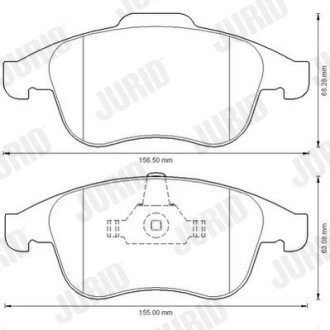 Передние тормозные колодки jurid 573273J