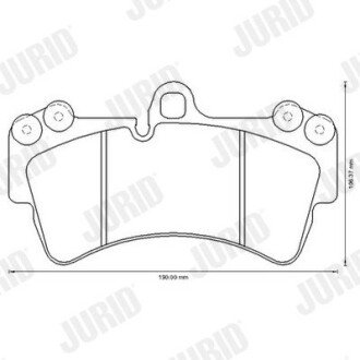 Передні тормозні (гальмівні) колодки jurid 573282J