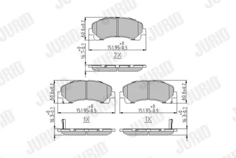 Передние тормозные колодки jurid 573467J