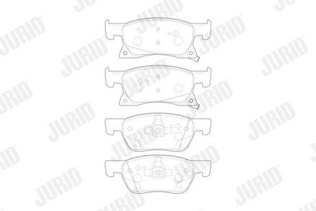Передні тормозні (гальмівні) колодки jurid 573701J
